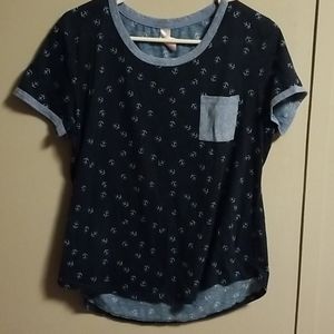 Blue Anchor light blue with pocket shirt